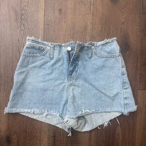 BDG Light Blue Distressed Denim Shorts